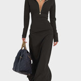 Matilda™️ | Retrohenkinen sporttinen maksimekko vetoketjulla