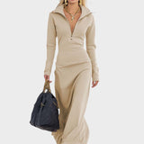 Matilda™️ | Retrohenkinen sporttinen maksimekko vetoketjulla