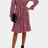 Senni™️ | Leopardikuosinen pliseerattu mekko