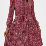 Senni™️ | Leopardikuosinen pliseerattu mekko