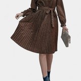 Senni™️ | Leopardikuosinen pliseerattu mekko