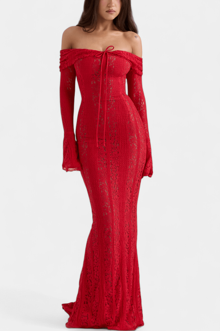 Helmi™️ | Olkaimeton mekko romanttisella eleganssilla