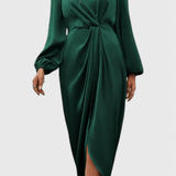 Elli™️ | Elegantti maksimekko silkkimäisellä hohdolla