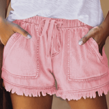 Kerttu™ | Hihaton farkkushortsi – imarteleva korkeavyötäröinen malli