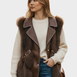 Elina™ | Elegantti Nahkaliivi