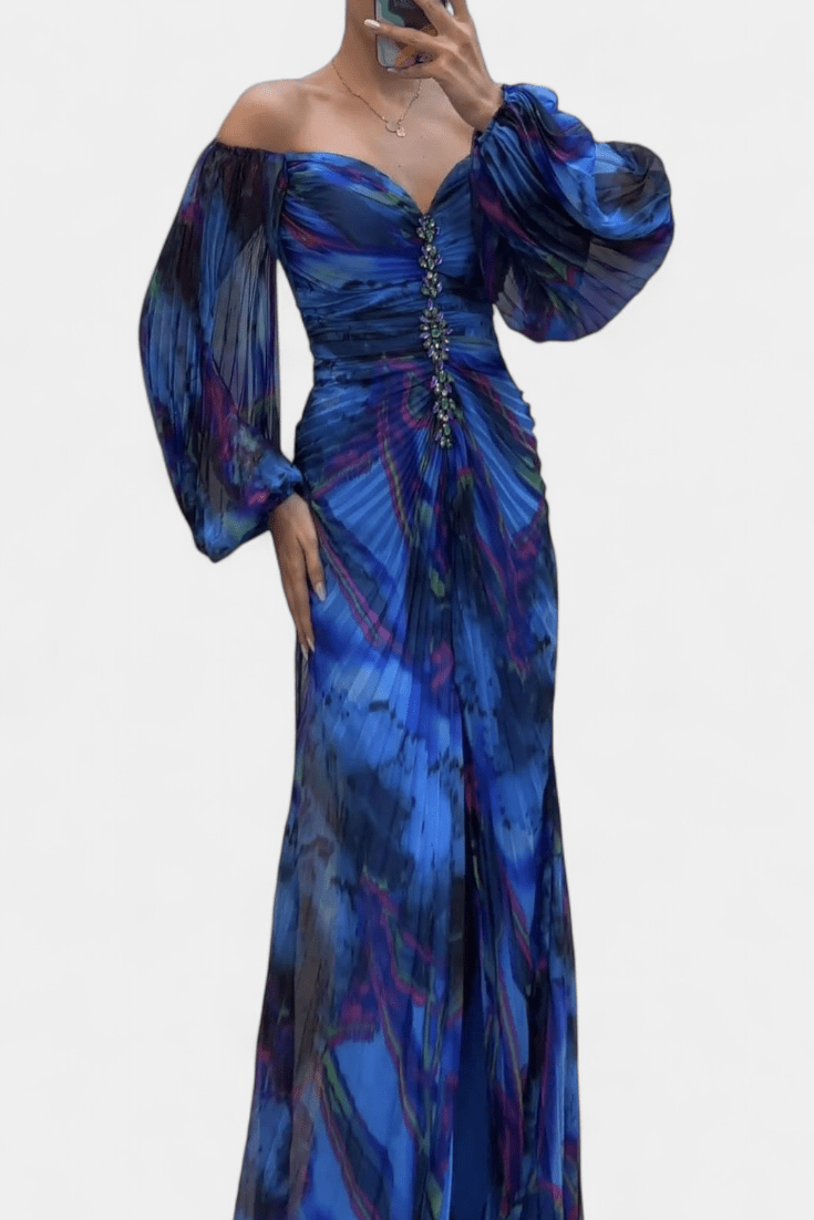 Emilia™️ | Pliseerattu maksimekko ajattomalla eleganssilla