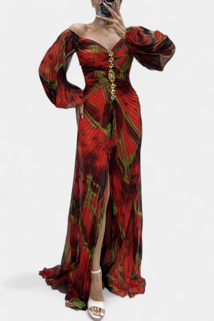 Emilia™️ | Pliseerattu maksimekko ajattomalla eleganssilla