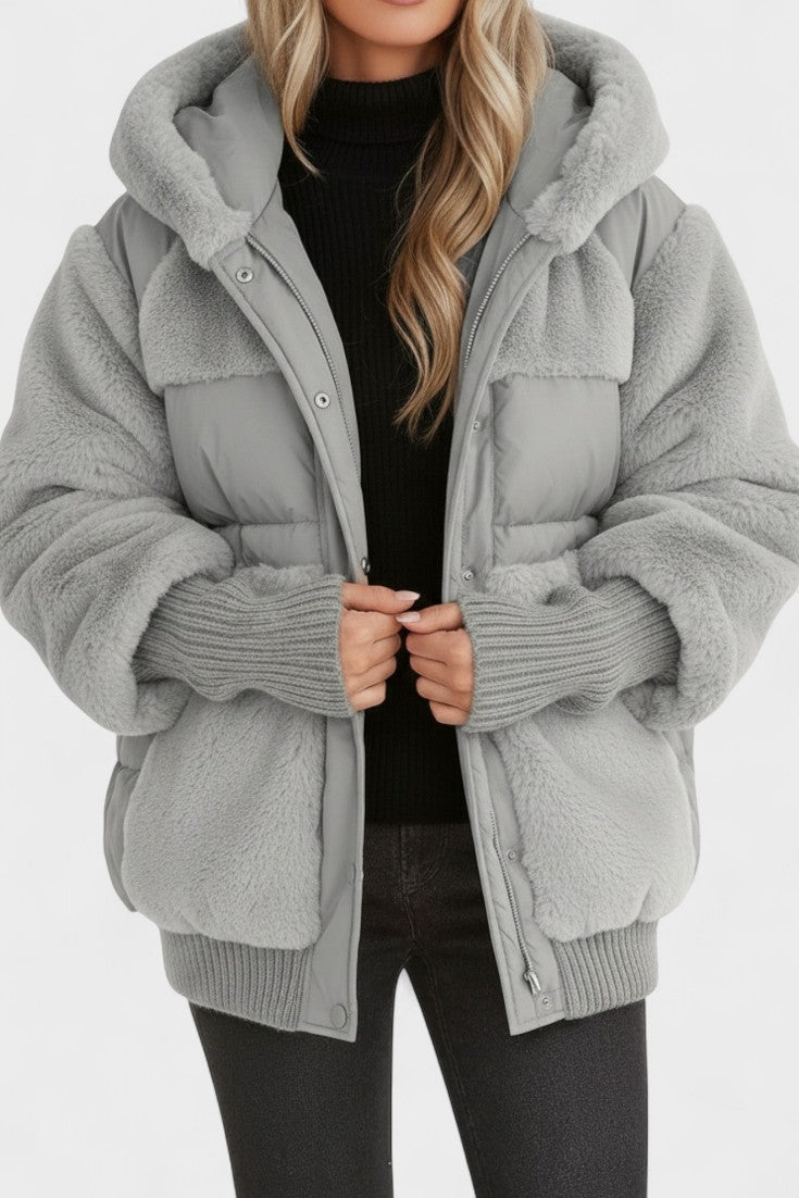 Ilona™ | Ylellinen Untuvatakki Hupulla