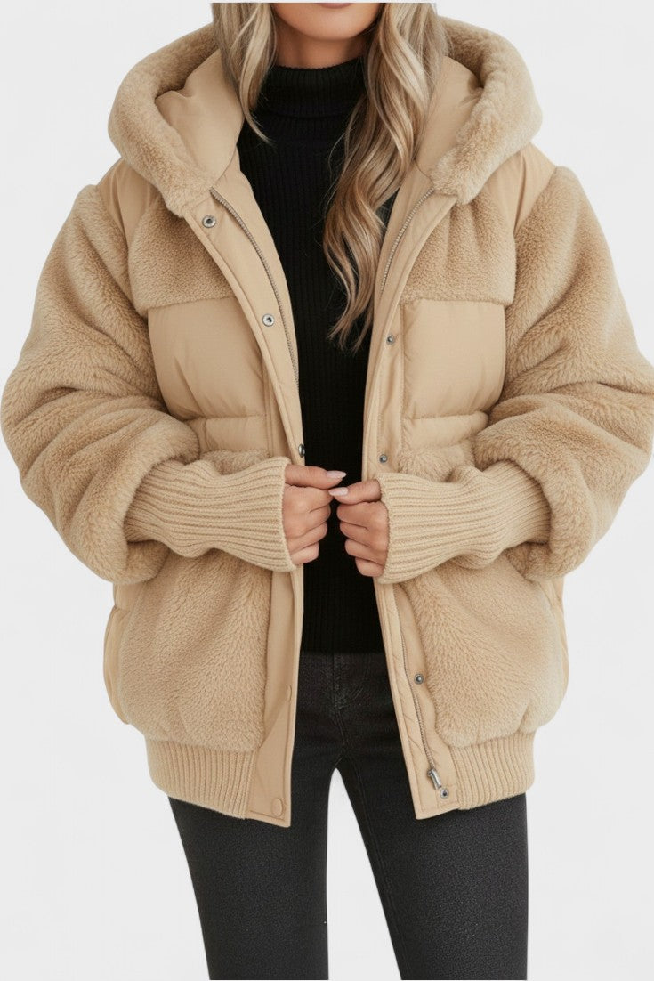 Ilona™ | Ylellinen Untuvatakki Hupulla