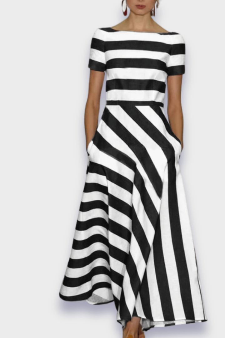 Loviisa™ | Käsin viimeistelty raidallinen mekko