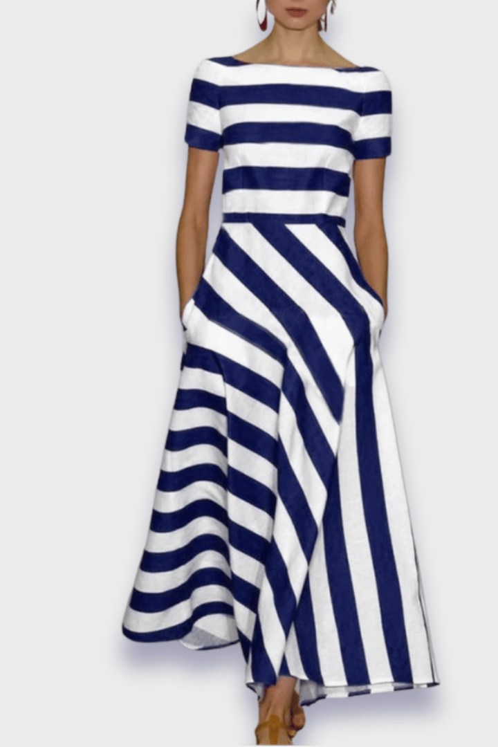 Loviisa™ | Käsin viimeistelty raidallinen mekko