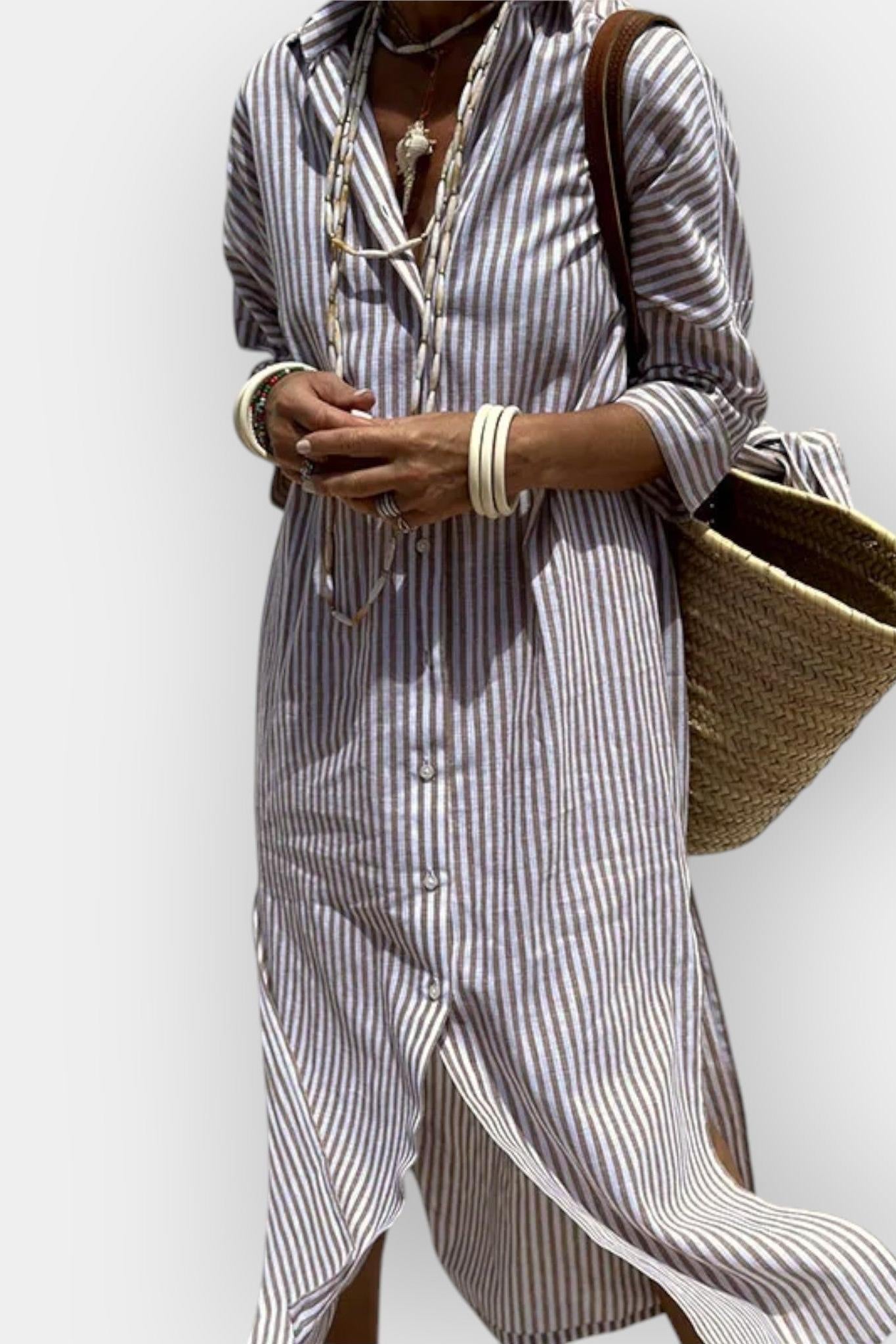 Sanni™ | Raidallinen paitamekko