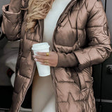 Erika™ | Elegantti Syystakki Hupulla