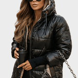 Erika™ | Elegantti Syystakki Hupulla