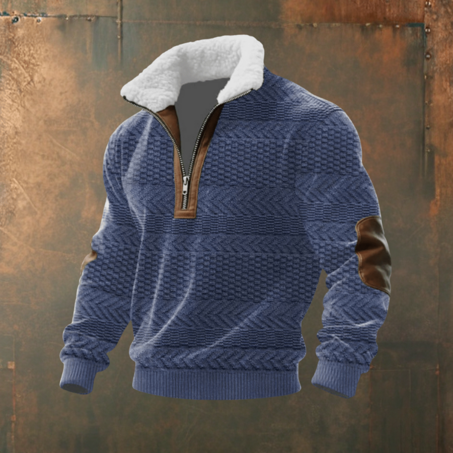 Markus™ | Tyylikäs miesten neule lämpimällä fleecekauluksella