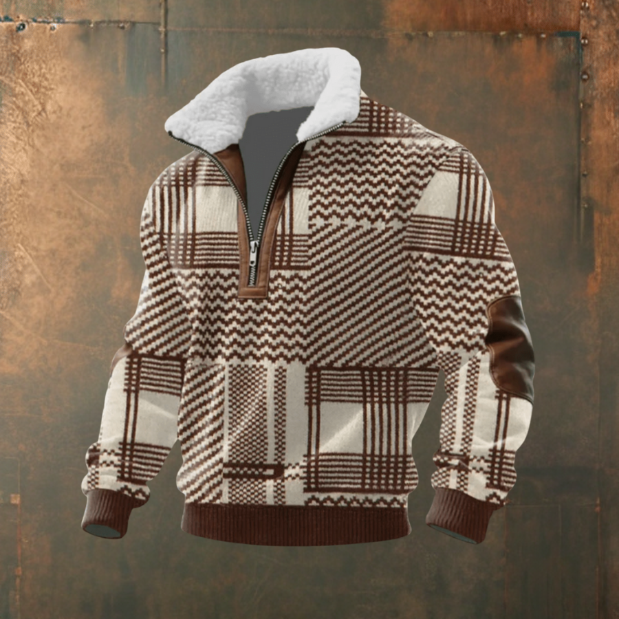 Markus™ | Tyylikäs miesten neule lämpimällä fleecekauluksella