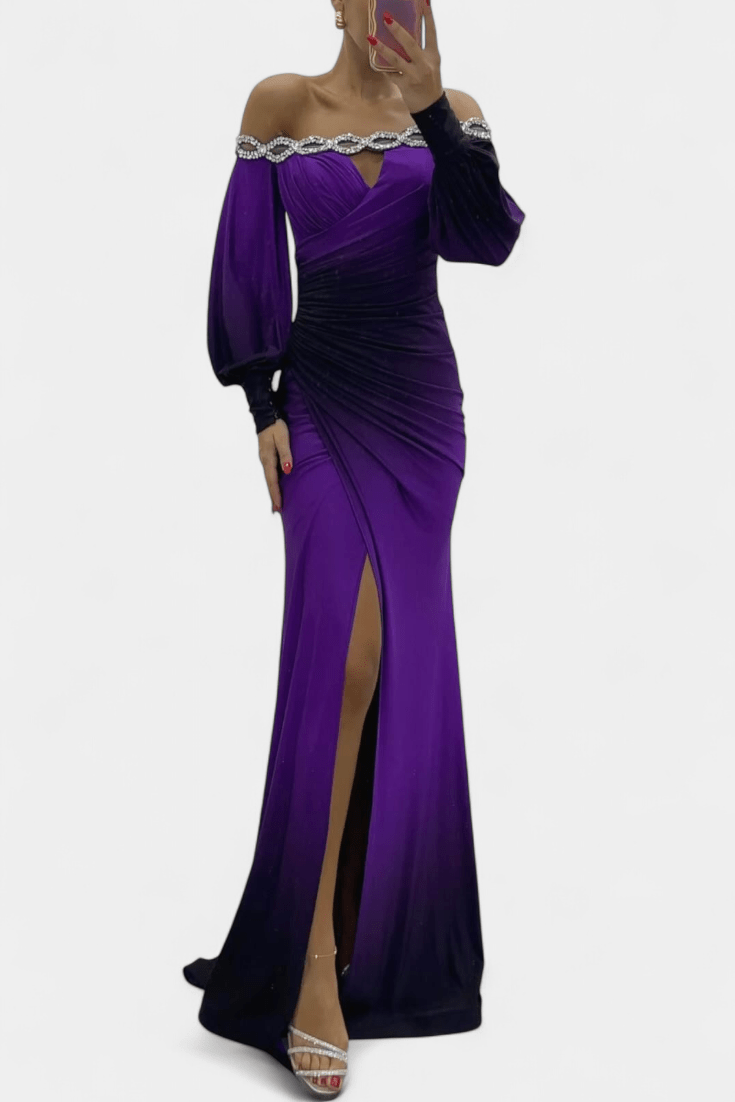 Vilhelmiina™️ | Elegantti maksimekko liukuvärjäyksellä