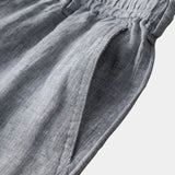 Juhani™ | Harmaat pellavashortsit Mariner