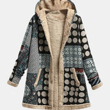 Inga™ | Monokrominen retrokuvioitu fleecetakki