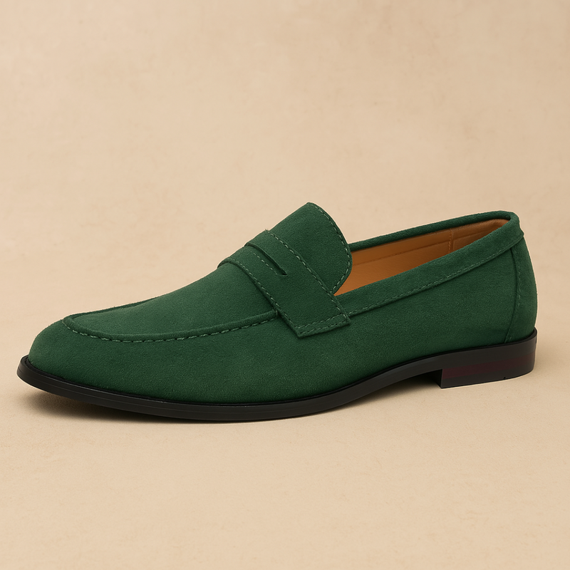 Lauri™ | Old money -henkiset mokkanahkaiset penny loaferit