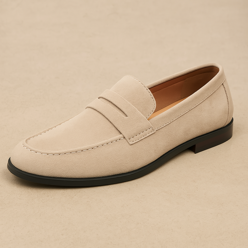 Lauri™ | Old money -henkiset mokkanahkaiset penny loaferit