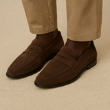 Lauri™ | Old money -henkiset mokkanahkaiset penny loaferit
