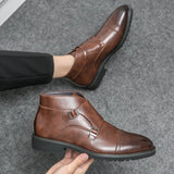 Eemeli™ | Tekonahkaiset Double-Monk-strap -saappaat