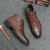 Eemeli™ | Tekonahkaiset Double-Monk-strap -saappaat
