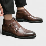 Eemeli™ | Tekonahkaiset Double-Monk-strap -saappaat