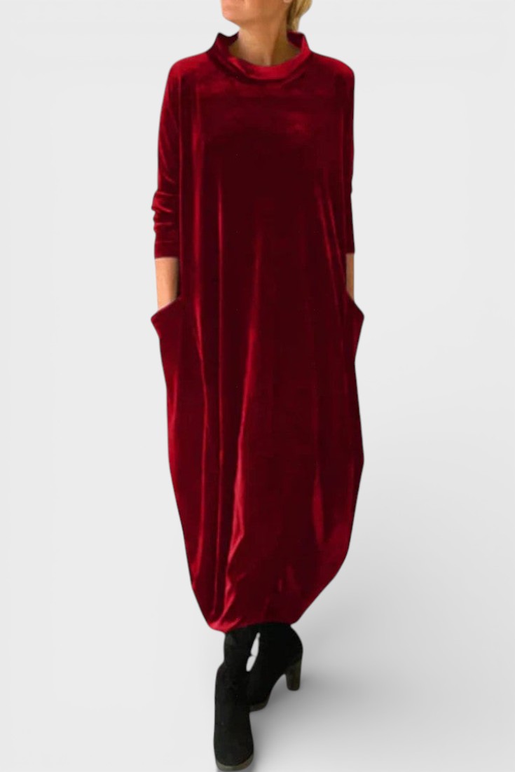 Sanna™ | Elegantti maksimekko taskuilla