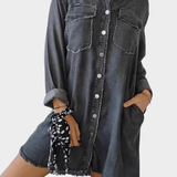 Saima™ | Denim-paitamekko