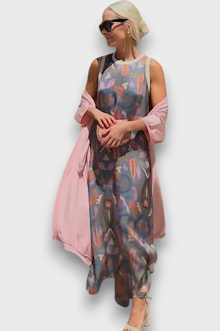 Sini™ | Kukkakuosinen maksimekko