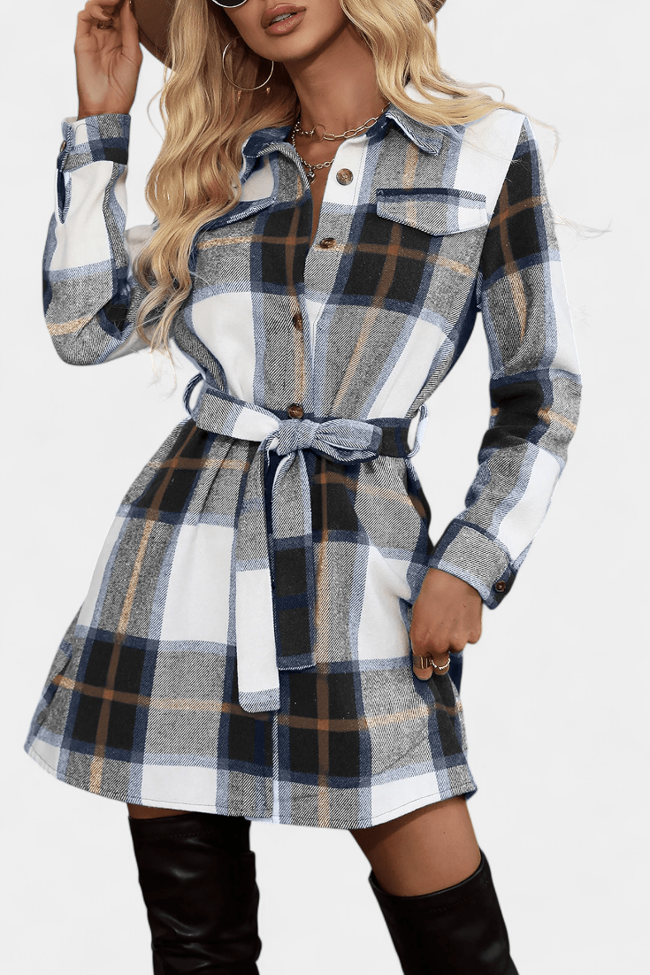 Alina™️ | Skotlantilaiskuosinen elegantti minimekko