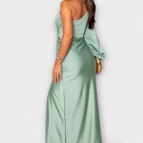 Kerttu™️ | Glamourhenkinen maksimekko veistoksellisella siluetilla