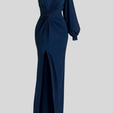 Kerttu™️ | Glamourhenkinen maksimekko veistoksellisella siluetilla