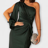 Kerttu™️ | Glamourhenkinen maksimekko veistoksellisella siluetilla