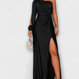 Kerttu™️ | Glamourhenkinen maksimekko veistoksellisella siluetilla