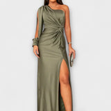 Kerttu™️ | Glamourhenkinen maksimekko veistoksellisella siluetilla