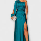 Kerttu™️ | Glamourhenkinen maksimekko veistoksellisella siluetilla