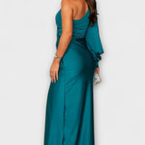 Kerttu™️ | Glamourhenkinen maksimekko veistoksellisella siluetilla