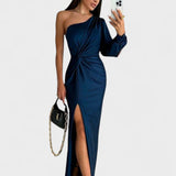 Kerttu™️ | Glamourhenkinen maksimekko veistoksellisella siluetilla